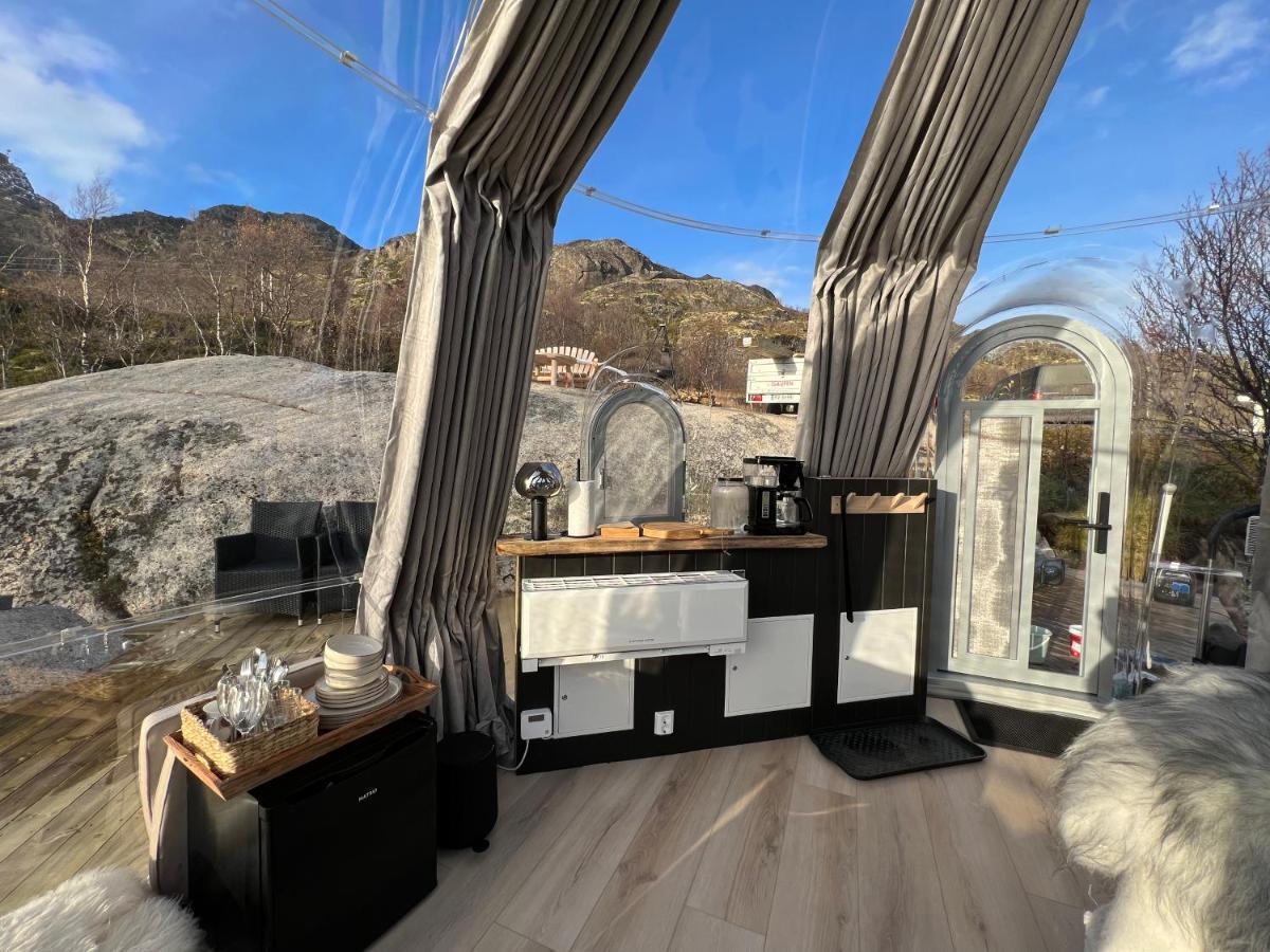 Lofoten Glampingdome Myrland Bagian luar foto