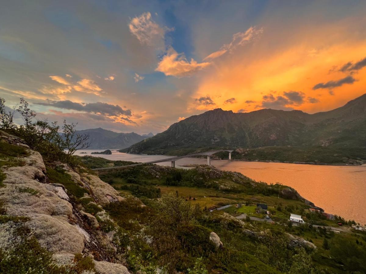 Lofoten Glampingdome Myrland Bagian luar foto