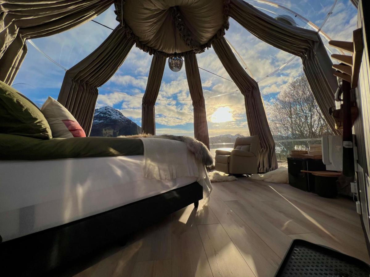 Lofoten Glampingdome Myrland Bagian luar foto