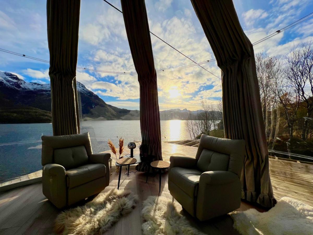 Lofoten Glampingdome Myrland Bagian luar foto