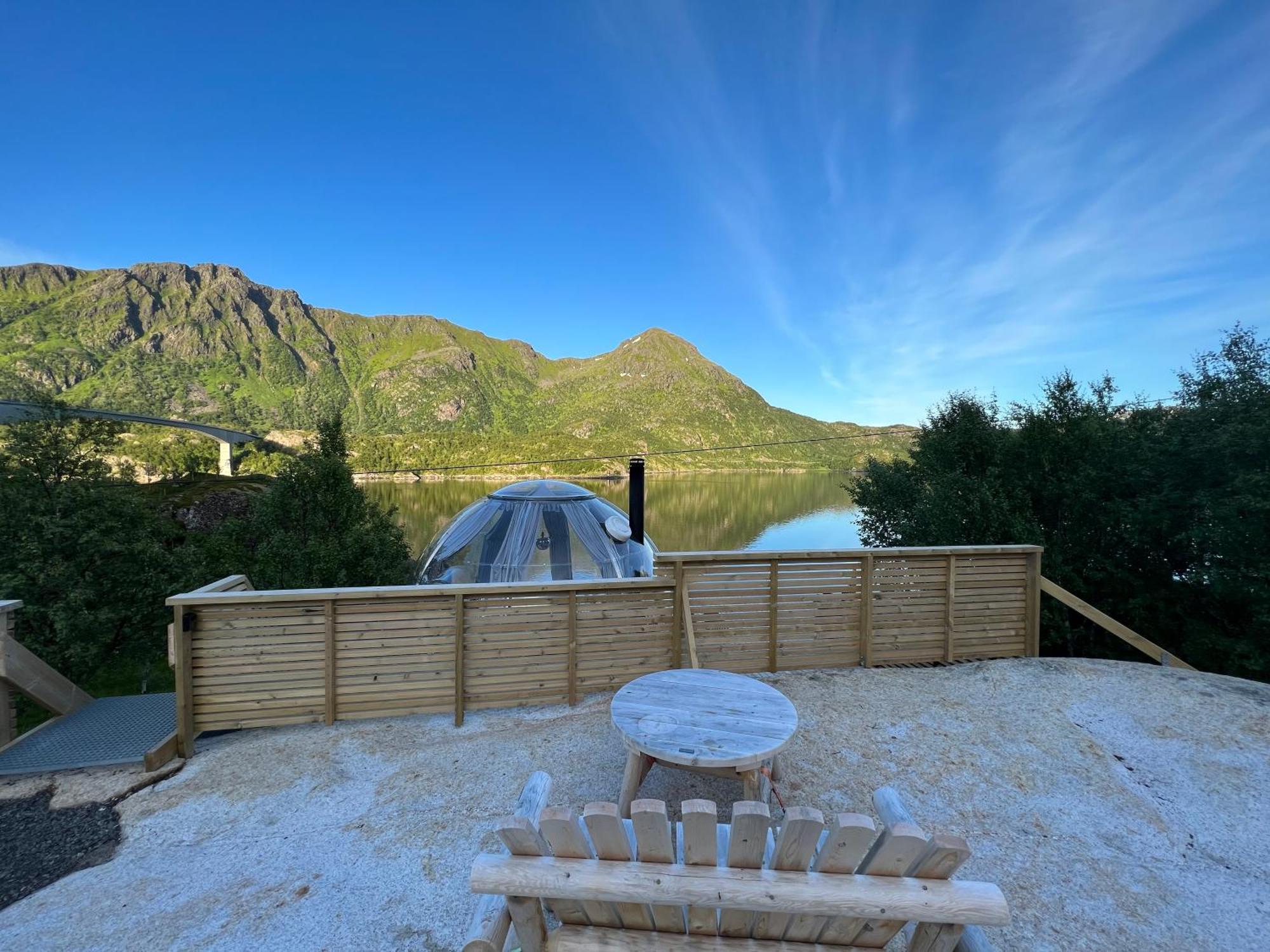 Lofoten Glampingdome Myrland Bagian luar foto