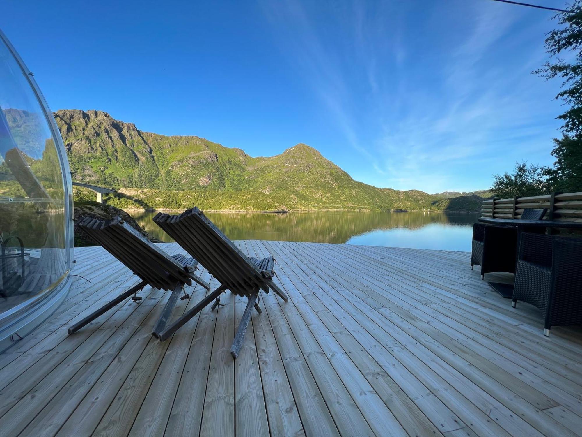 Lofoten Glampingdome Myrland Bagian luar foto